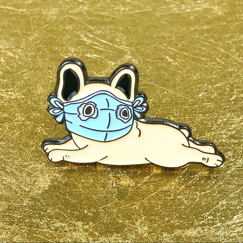 5/$30! 
Pug Dog Mask Enamel Pin